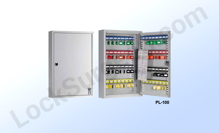 Acheson PL Series adjustable key safe cabinet. Steel coated with polyester paint.