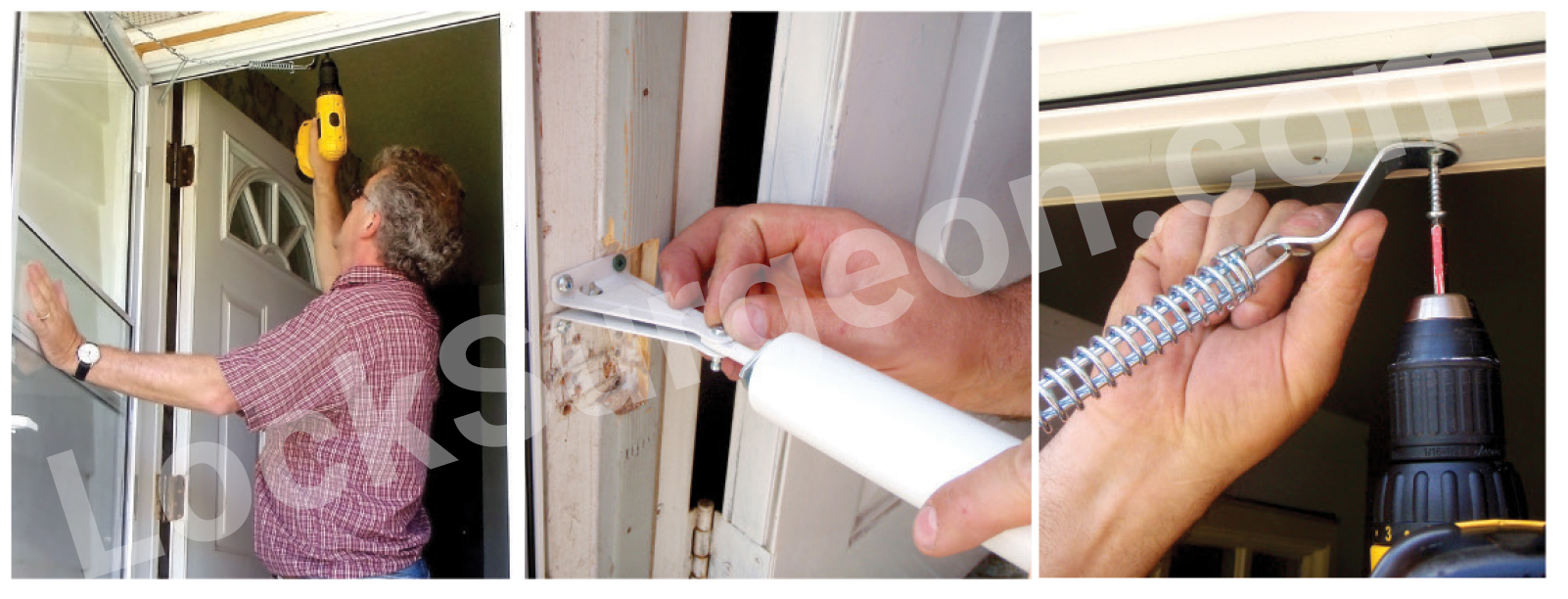 Lock Surgeon Acheson mobile screen door installation staff measure and install new screen doors.