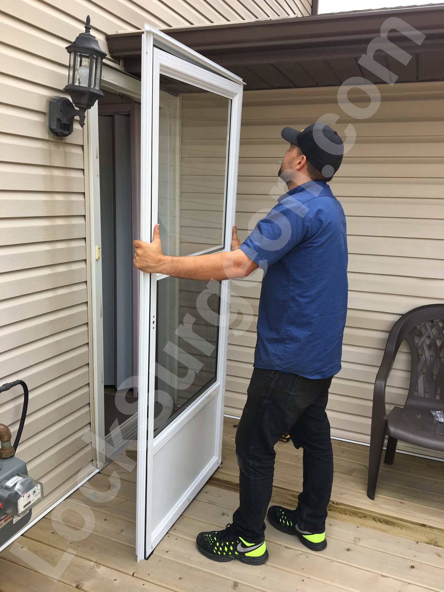 Acheson Lock Surgeon new door installation process.