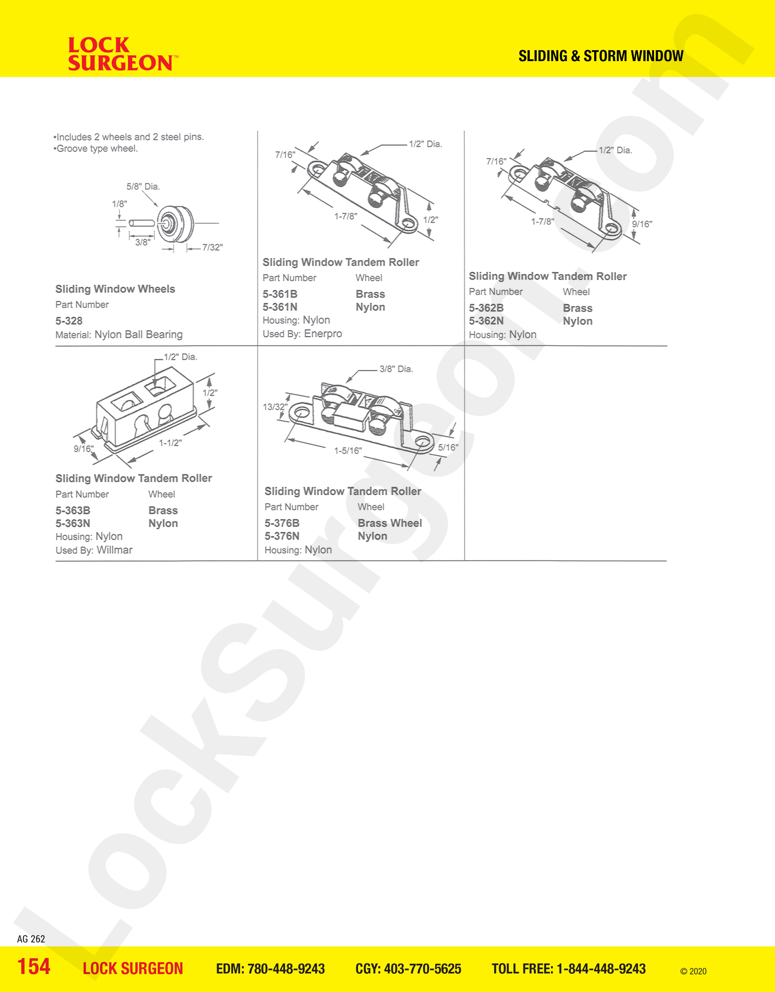 Fort Saskatchewan sliding window wheels, Enerpro sliding window tandem roller, sliding window tandem roller 1-7/8