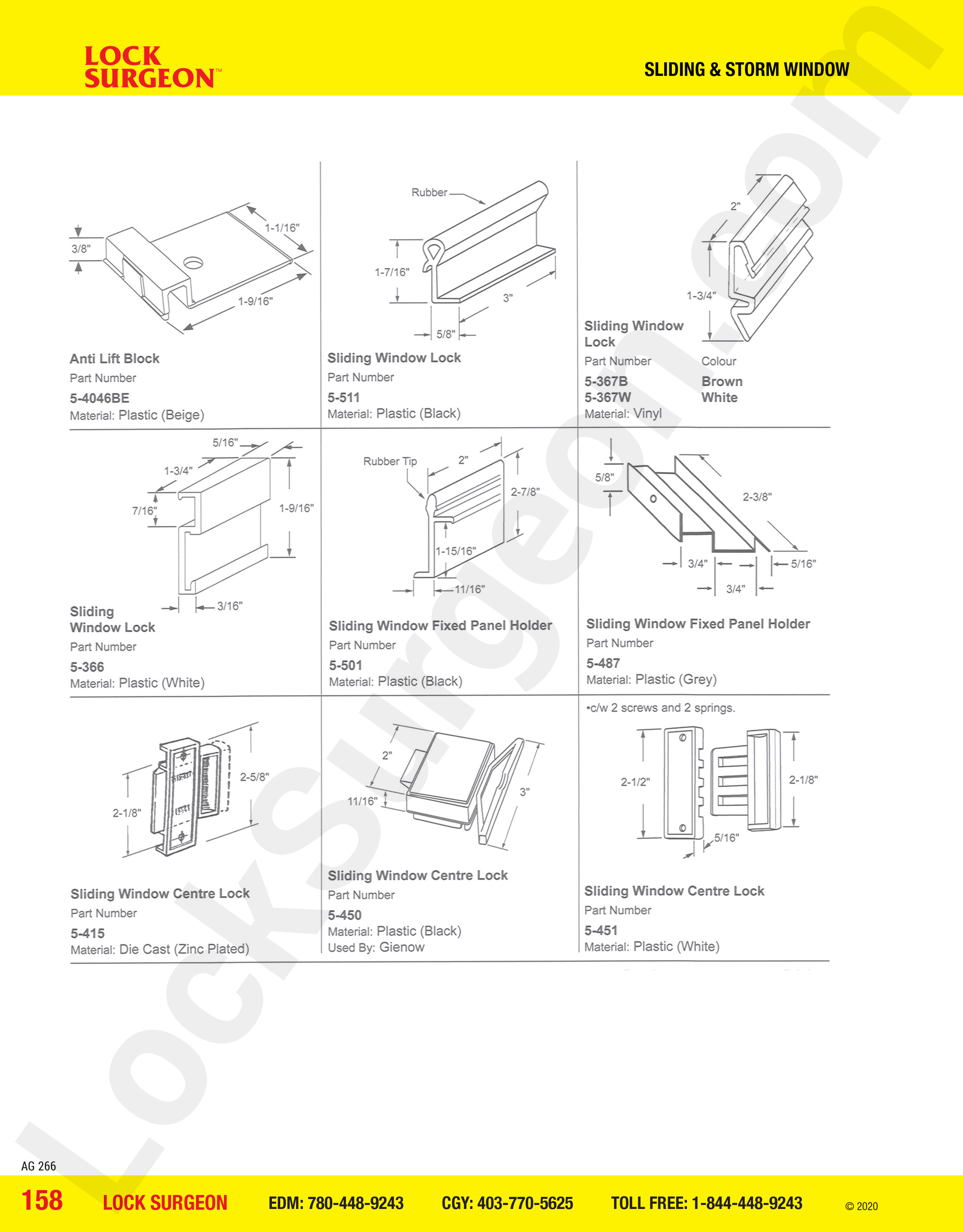 Fort Saskatchewan Sliding window fixed panel holder 5-487 slidng window center lock Gienow sliding window center lock