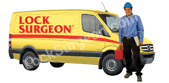 Lock Surgeon Acheson locksmiths provides mobile door break-in or door hinge repair & security.