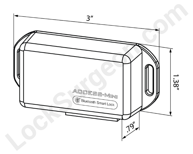 Edmonton South Bluetooth access-mini measurement illustration.