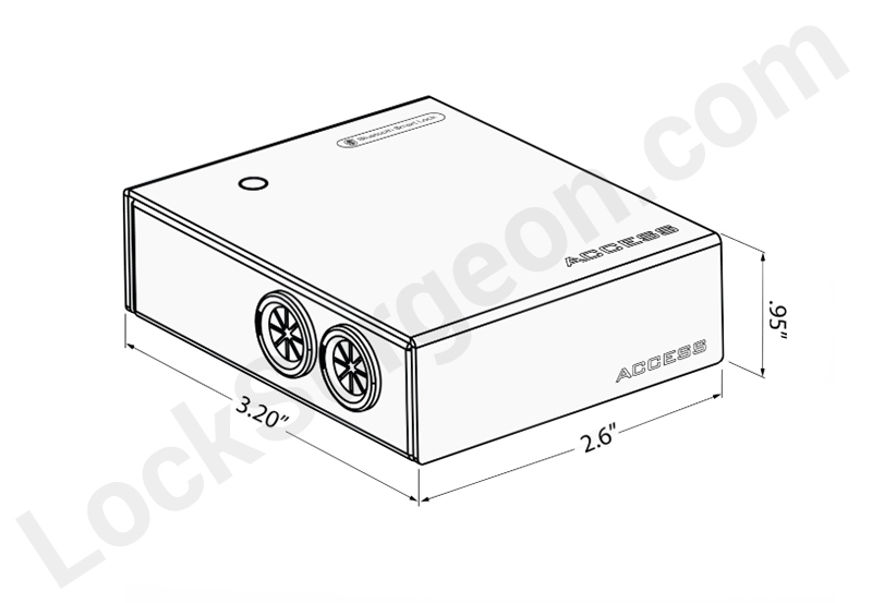 Edmonton South Access control electro-mechanical box measurement illustration