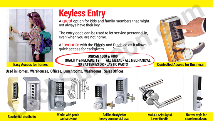 Cochrane Keyless entry, a great option for kids and family members that might always have their key.