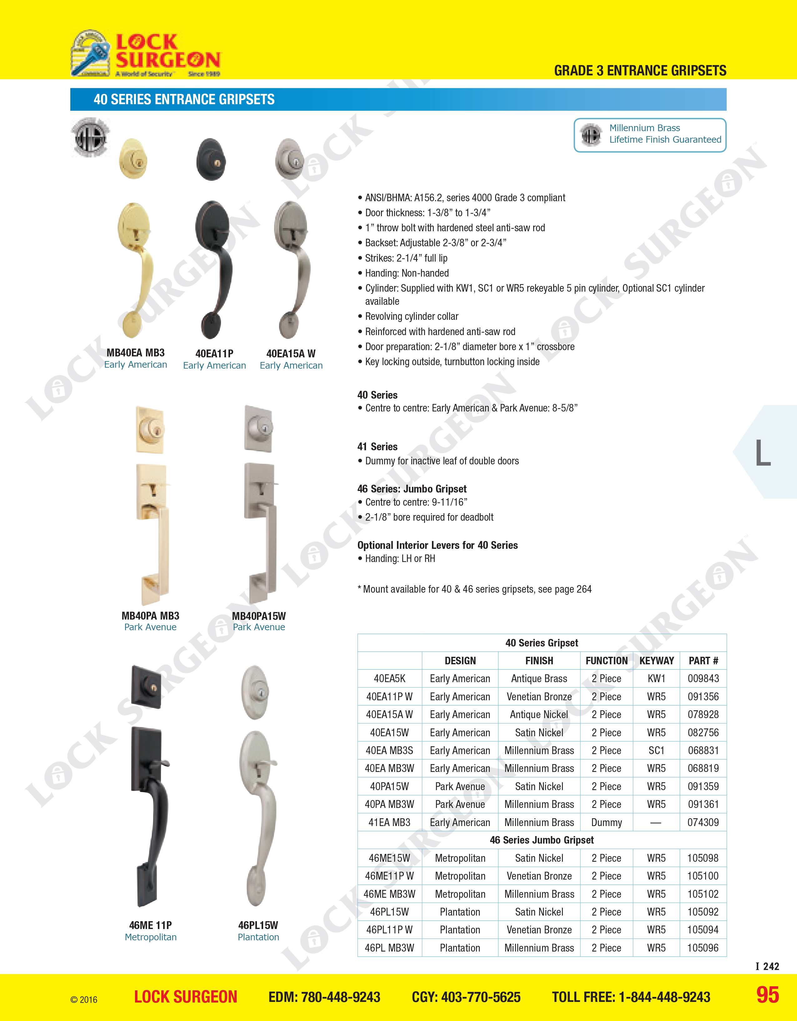 Acheson Strong durable elegant replacement or new grip-set handles for home or apartment.