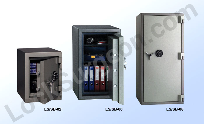 Acheson LS/SB commercial secure series fire and burglary safes sold and serviced by Lock Surgeon.