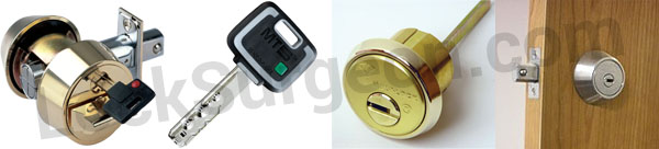 Acheson Mul-T-Lock security deadbolt removable T-turn nonduplicatable security key needs signing authority.