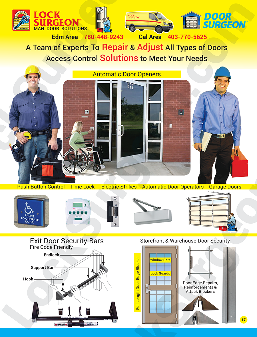 Automatic door repair access door specialists fix your automatic access door on the first visit.